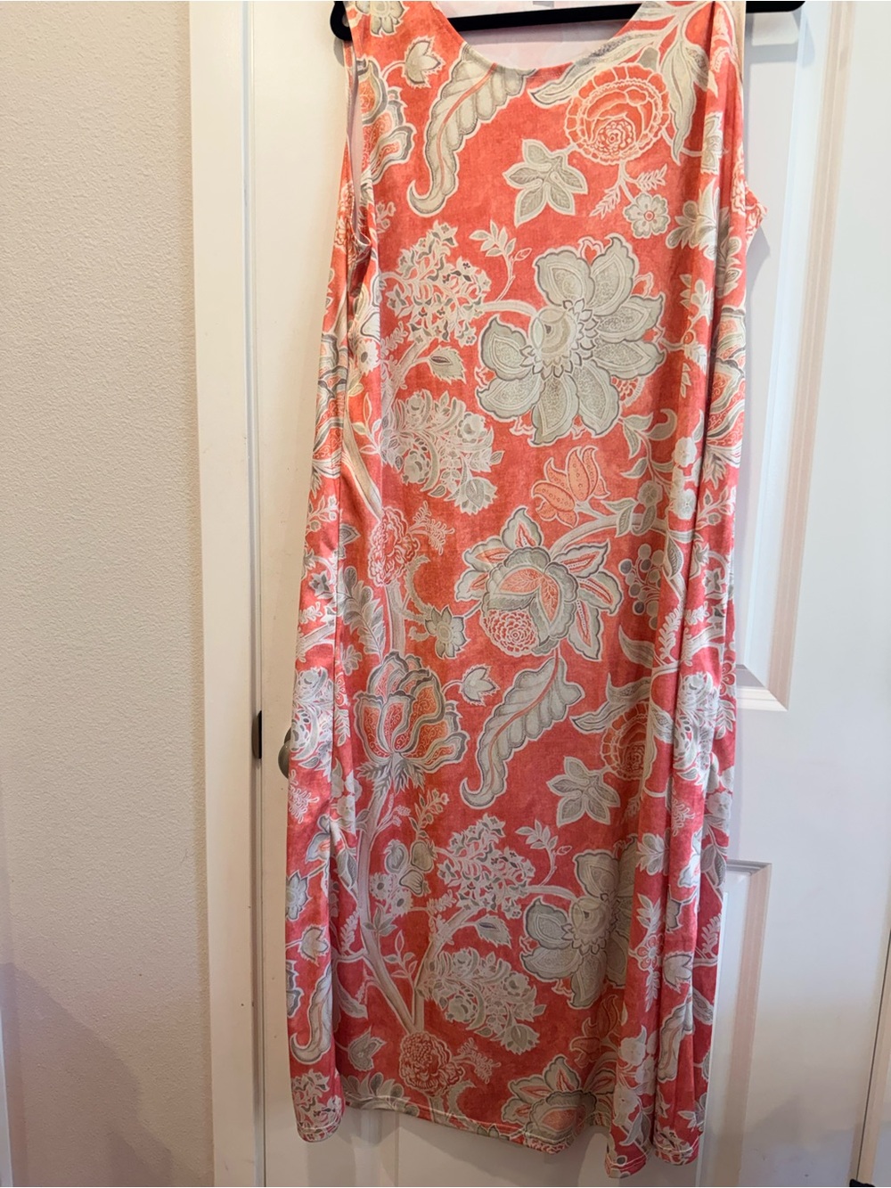 Coral Floral Maxi Dress